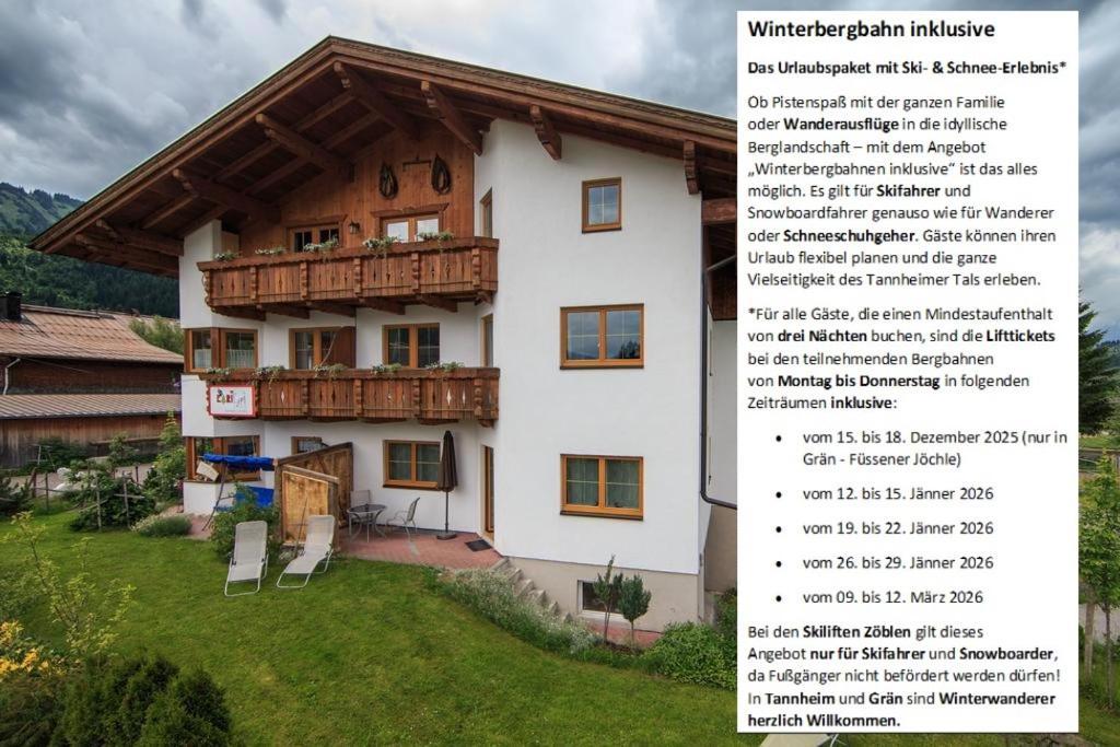 Ferienwohnungen Bauernhof Andreas Kleiner Tannheim Exterior photo